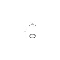downlight TOMEK 1 flame, cylindrical, surface-mounted version GU10 IP20, white matt dimmable