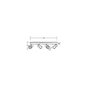 Brumberg ceiling luminaire BOLORIA 4 flames, adjustable E14 IP20, light wood dimmable