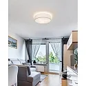 Brumberg ceiling luminaire TIM Ø 50CM up / down, with diffuser E27 IP20, nickel matt dimmable
