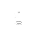 Brumberg pendant luminaire TIM Ø 40CM up / down, with diffuser E27 IP20, nickel matt dimmable