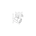 Brumberg wall and ceiling luminaire ELTASSO 1 flame, adjustable E14 IP20, light wood dimmable