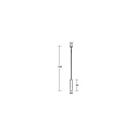 Brumberg pendant luminaire TOMEK 270MM 1 flame, cylindrical, rigid GU10 IP20, white matt dimmable