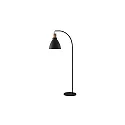 floor lamp BRENTHIS down, rigid E27 IP20, wood, black 