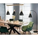 Brumberg floor lamp BRENTHIS down, rigid E27 IP20, wood, black 
