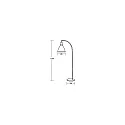 Brumberg floor lamp BRENTHIS down, rigid E27 IP20, wood, black 