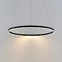 Brumberg pendant luminaire GRAHAM 1-fold, ring shape IP20, black matt dimmable