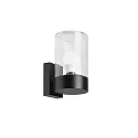 outdoor wall luminaire COOQUEE E27 IP65, black, transparent dimmable