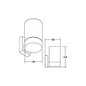 Brumberg outdoor wall luminaire COOQUEE E27 IP65, black, transparent dimmable