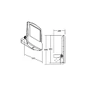 Brumberg floodlight MATRIX MAXI swivelling, direct IP66, mat, titanium 