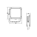 floodlight NEO MINI 3-pole, tiltable, switchable IP65, black 