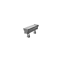 panel spot WALLWASHER IP66, titanium dimmable