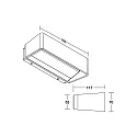 Brumberg outdoor wall luminaire TULLIA switchable LED IP65, grey 