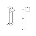 Brumberg bollard lamp APORIA with motion detector, switchable LED IP54, graphite 