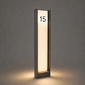 Brumberg bollard light AKIMISKI square, switchable, with diffuser IP65, anthracite 
