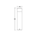 Brumberg bollard lamp MATURNA IP44 switchable LED IP44, graphite 