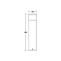 Brumberg bollard lamp MATURNA IP44 switchable LED IP44, graphite 