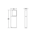 Brumberg bollard lamp ILIA switchable LED IP54, graphite 