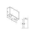 Brumberg outdoor wall luminaire ELLA switchable LED IP54, grey 