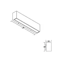Brumberg outdoor wall luminaire DARBEE down, square, switchable IP65, mat, graphite grey 
