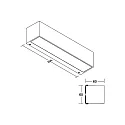 Brumberg outdoor wall luminaire DARBEE up / down, square, switchable IP65, mat, graphite grey 