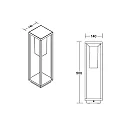 Brumberg solar bollard lamp RUBI  switchable LED IP54, graphite 