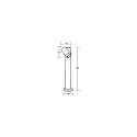 Brumberg bollard lamp LUZON 1 flame GU10 IP65, powder coated, graphite grey dimmable