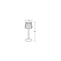 Brumberg battery table lamp REIRO IP54, dimmable