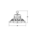 Brumberg hall spot SOL IP65, black dimmable