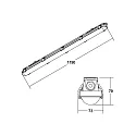 Brumberg damp-proof luminaire HUMID ONE switchable LED IP65, grey 