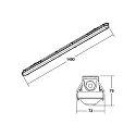 Brumberg damp-proof luminaire HUMID ONE switchable LED IP65, grey 