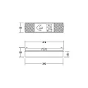 Brumberg emergency luminaire EKW one-sided IP54, white