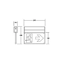 Brumberg emergency luminaire EKW IP41, silver