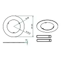 Brumberg Reducing ring with outer Ø 12cm, black