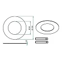 Brumberg Reducing ring with outer Ø 15cm, white