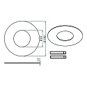 Brumberg Reducing ring with outer Ø 18cm, black