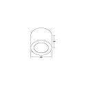 surface mounted housing MUNA MAXI cylindrical, black matt