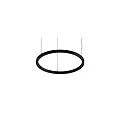 pendant luminaire DEVON Ø 80CM for VDU workstation, DALI controllable IP20, powder coated, black matt dimmable