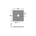 acoustical element SILENTIUM (STRUCTURE) 89.5CM square, symmetrical, light grey