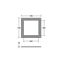 Brumberg acoustical element SILENTIUM SQUARE 79.5CM square, grey