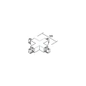 Brumberg Cross connector for 3-phase power tracks, 12 x 12cm, silver