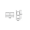 Brumberg track PEPA HIGH - 100CM high, DALI controllable, black matt