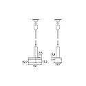 Brumberg accessories wire suspension PEPA HIGH / 3M mechanical, adjustable, silver 4cm