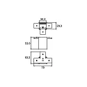 Brumberg T-connector PEPA HIGH mechanical, black, silver