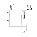 3-phase spot TRAXX MICRO round, rotatable IP20, silver dimmable