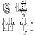 Brumberg spot TRAXX MINI round, swivelling, rotatable, switchable LED IP20, black 