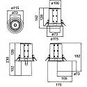 Brumberg spot TRAXX MIDI round, swivelling, rotatable, switchable LED IP20, white 