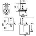 Brumberg spot TRAXX MAXI round, swivelling, rotatable, switchable LED IP20, silver 