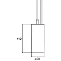 pendant luminaire TRAXX MINI round, switchable LED IP20, silver 