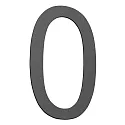 House number 0 anthracite, height 16cm