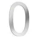 House number 0 from brushed stainless steel, height 16cm